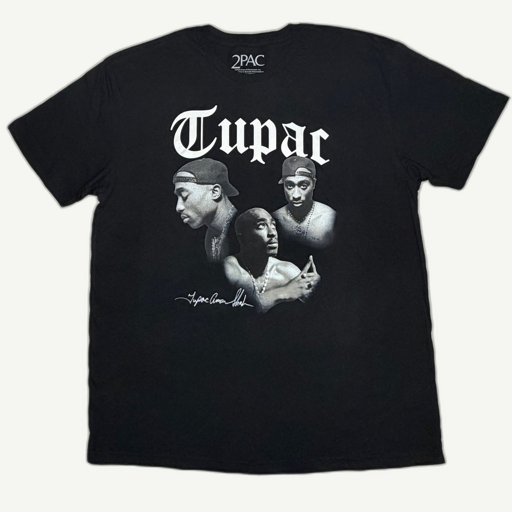 Tupac Shakur Vintage Gothic Graphic Tee - Black