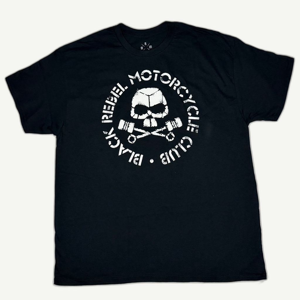 Black Rebel Motorcycle Club Official 'Piston Skull' Graphic Tee - Black
