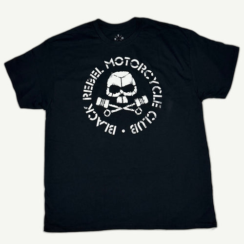 Black Rebel Motorcycle Club Official 'Piston Skull' Graphic Tee - Black