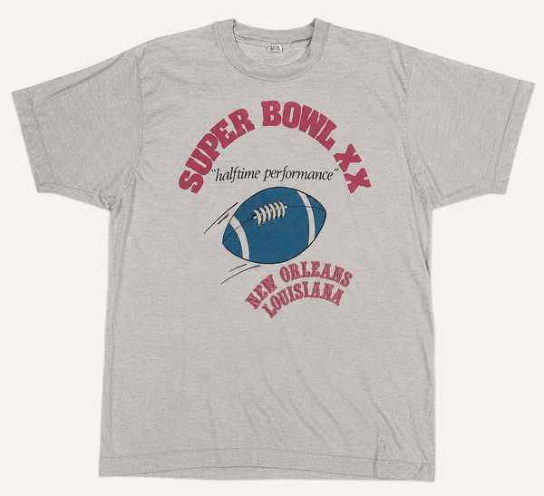 Vintage 1986 Super Bowl XX 'Halftime Performance' Promo T-Shirt - XL (Fits L)