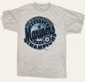 Front view of vintage 1997 Seattle Mariners AL Western Division Champions heather gray graphic t-shirt with large chest screenprint by Logo 7