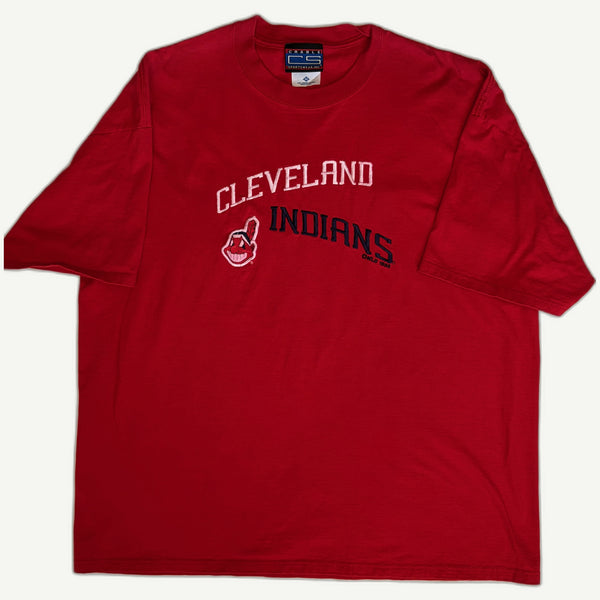Vintage 1998 Cleveland Indians Chief Wahoo Embroidered T-Shirt - XL
