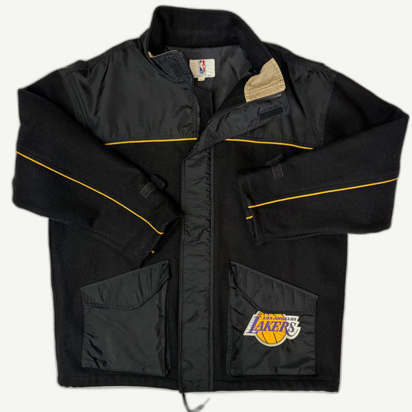 Vintage 90s LA Lakers Sports Identity Wool & Nylon Jacket - Large