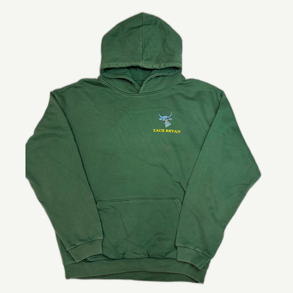 Zach Bryan Official Music Tour Pullover Hoodie - Forest Green